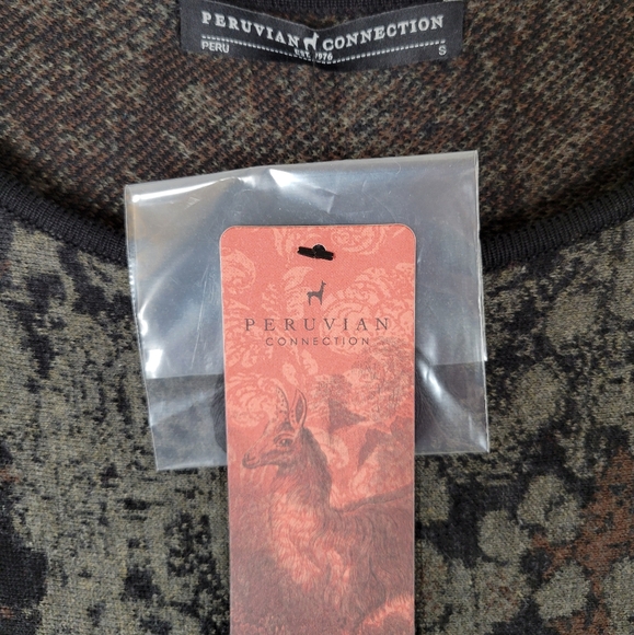 Peruvian Connection Lilah Long Sleeve 100% Pima Cotton Sweater Dress Size S NWT - Picture 3 of 7